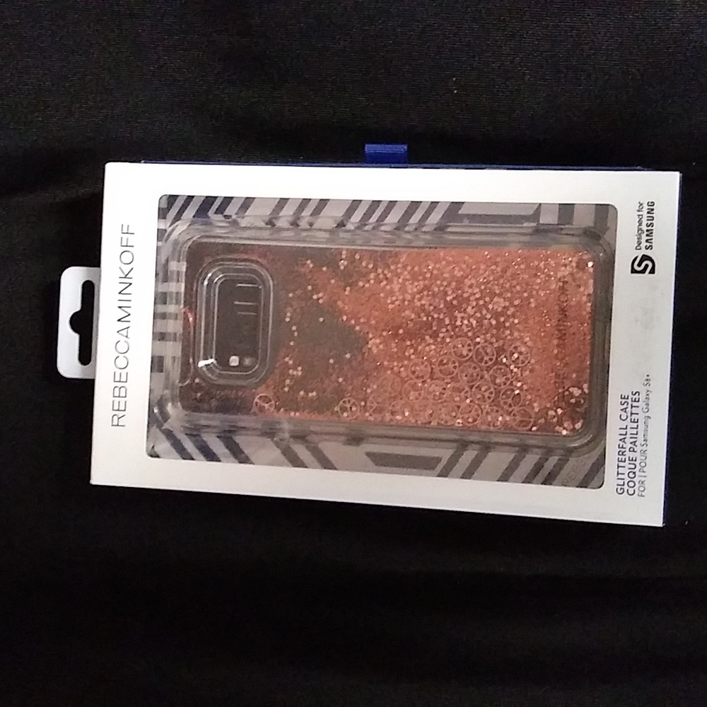 🎁 NWT Rebecca Minkoff Samsung Galaxy S8+ glitterfall phone case